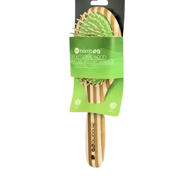 NIP! Tiri Bamboo-Professional Wood Detangling Paddle Brush - Picture 2 of 6